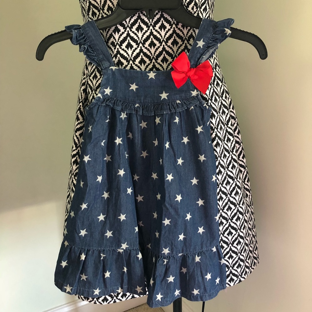 Wonder Kids Girls Jean Star Print Dress